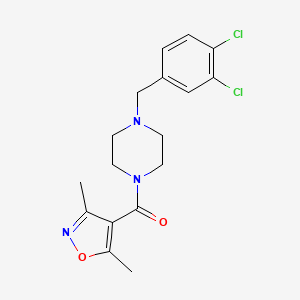 molecular formula C17H19Cl2N3O2 B4544632 1-(3,4-dichlorobenzyl)-4-[(3,5-dimethyl-4-isoxazolyl)carbonyl]piperazine 