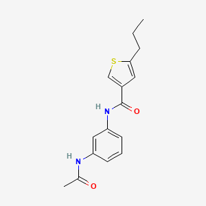 molecular formula C16H18N2O2S B4544634 N-[3-(acetylamino)phenyl]-5-propyl-3-thiophenecarboxamide 