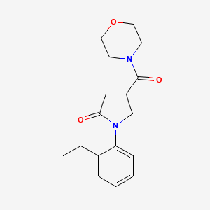 molecular formula C17H22N2O3 B4544638 1-(2-ethylphenyl)-4-(4-morpholinylcarbonyl)-2-pyrrolidinone 