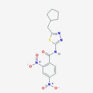 N-[5-(cyclopentylmethyl)-1,3,4-thiadiazol-2-yl]-2,4-dinitrobenzamide