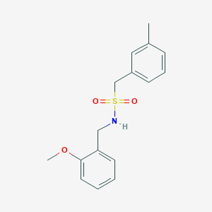 molecular formula C16H19NO3S B4544662 N-(2-methoxybenzyl)-1-(3-methylphenyl)methanesulfonamide 