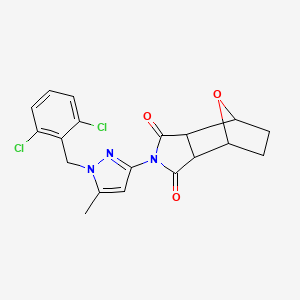 molecular formula C19H17Cl2N3O3 B4544679 4-[1-(2,6-dichlorobenzyl)-5-methyl-1H-pyrazol-3-yl]-10-oxa-4-azatricyclo[5.2.1.0~2,6~]decane-3,5-dione 