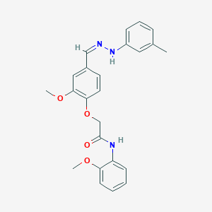 2-{2-methoxy-4-[2-(3-methylphenyl)carbonohydrazonoyl]phenoxy}-N-(2-methoxyphenyl)acetamide