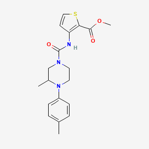 molecular formula C19H23N3O3S B4544695 methyl 3-({[3-methyl-4-(4-methylphenyl)-1-piperazinyl]carbonyl}amino)-2-thiophenecarboxylate 