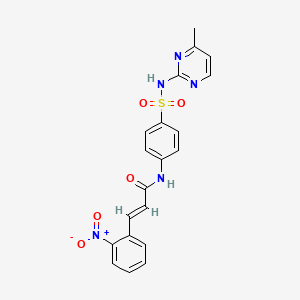 molecular formula C20H17N5O5S B4544719 N-(4-{[(4-methyl-2-pyrimidinyl)amino]sulfonyl}phenyl)-3-(2-nitrophenyl)acrylamide 