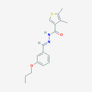 4,5-dimethyl-N'-(3-propoxybenzylidene)-3-thiophenecarbohydrazide