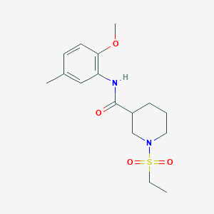 molecular formula C16H24N2O4S B4544731 1-(ethylsulfonyl)-N-(2-methoxy-5-methylphenyl)-3-piperidinecarboxamide 