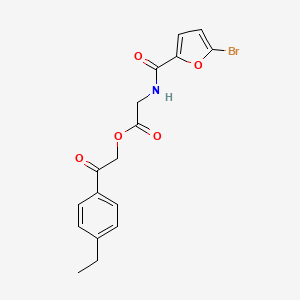 molecular formula C17H16BrNO5 B4544739 2-(4-乙基苯基)-2-氧代乙基 N-(5-溴-2-呋喃甲酰基)甘氨酸酯 