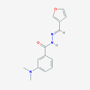 molecular formula C14H15N3O2 B454474 3-(dimethylamino)-N'-(3-furylmethylene)benzohydrazide 