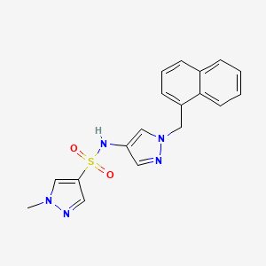 molecular formula C18H17N5O2S B4544745 1-methyl-N-[1-(1-naphthylmethyl)-1H-pyrazol-4-yl]-1H-pyrazole-4-sulfonamide 
