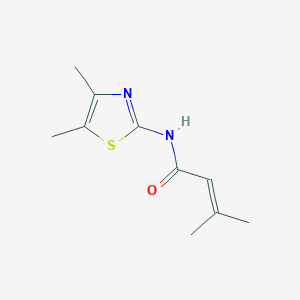 molecular formula C10H14N2OS B4544750 N-(4,5-dimethyl-1,3-thiazol-2-yl)-3-methyl-2-butenamide 