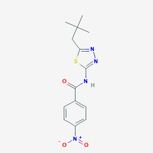 N-[5-(2,2-dimethylpropyl)-1,3,4-thiadiazol-2-yl]-4-nitrobenzamide