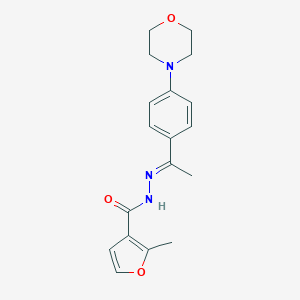 2-methyl-N'-{(1E)-1-[4-(morpholin-4-yl)phenyl]ethylidene}furan-3-carbohydrazide