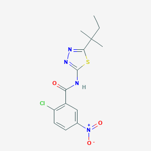 2-chloro-N-[5-(2-methylbutan-2-yl)-1,3,4-thiadiazol-2-yl]-5-nitrobenzamide