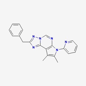 molecular formula C21H18N6 B4544791 2-benzyl-8,9-dimethyl-7-(2-pyridinyl)-7H-pyrrolo[3,2-e][1,2,4]triazolo[1,5-c]pyrimidine 