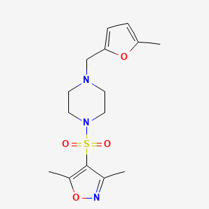 molecular formula C15H21N3O4S B4544800 1-[(3,5-dimethyl-4-isoxazolyl)sulfonyl]-4-[(5-methyl-2-furyl)methyl]piperazine 