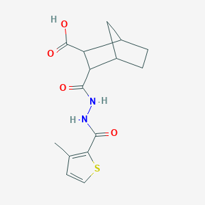 3-({2-[(3-Methyl-2-thienyl)carbonyl]hydrazino}carbonyl)bicyclo[2.2.1]heptane-2-carboxylic acid