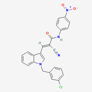 molecular formula C25H17ClN4O3 B4544813 3-[1-(3-chlorobenzyl)-1H-indol-3-yl]-2-cyano-N-(4-nitrophenyl)acrylamide 