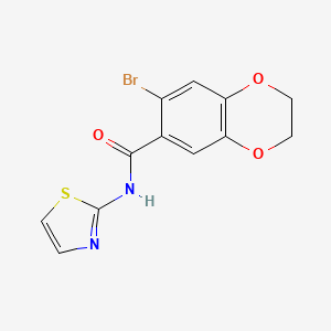 molecular formula C12H9BrN2O3S B4544847 7-bromo-N-1,3-thiazol-2-yl-2,3-dihydro-1,4-benzodioxine-6-carboxamide 