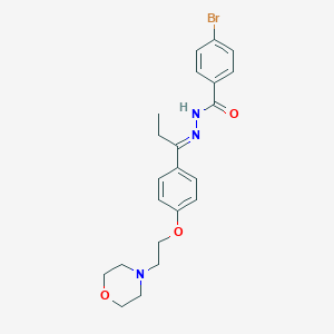 4-bromo-N'-[(1E)-1-{4-[2-(morpholin-4-yl)ethoxy]phenyl}propylidene]benzohydrazide