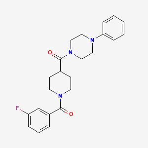 molecular formula C23H26FN3O2 B4544851 1-{[1-(3-fluorobenzoyl)-4-piperidinyl]carbonyl}-4-phenylpiperazine 