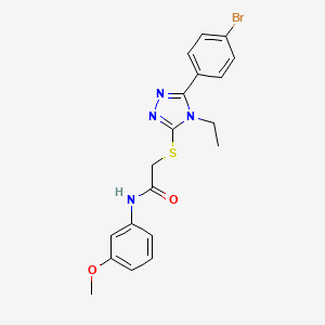 molecular formula C19H19BrN4O2S B4544862 2-{[5-(4-bromophenyl)-4-ethyl-4H-1,2,4-triazol-3-yl]thio}-N-(3-methoxyphenyl)acetamide 
