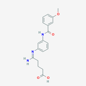 5-imino-5-({3-[(3-methoxybenzoyl)amino]phenyl}amino)pentanoic acid