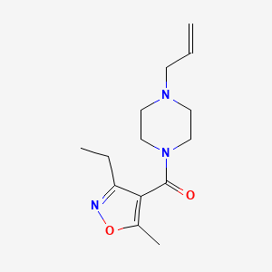 molecular formula C14H21N3O2 B4544933 1-allyl-4-[(3-ethyl-5-methyl-4-isoxazolyl)carbonyl]piperazine 