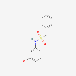 molecular formula C15H17NO3S B4544937 N-(3-methoxyphenyl)-1-(4-methylphenyl)methanesulfonamide 