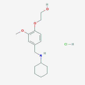 molecular formula C16H26ClNO3 B4544942 2-{4-[(cyclohexylamino)methyl]-2-methoxyphenoxy}ethanol hydrochloride 