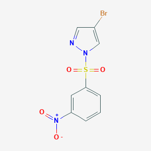 4-bromo-1-({3-nitrophenyl}sulfonyl)-1H-pyrazole