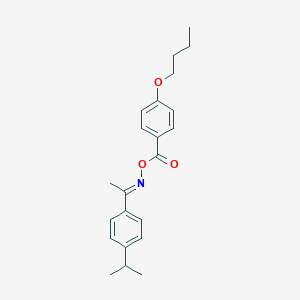 molecular formula C22H27NO3 B454506 1-(4-isopropylphenyl)ethanone O-(4-butoxybenzoyl)oxime 