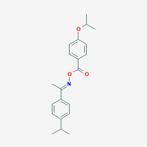molecular formula C21H25NO3 B454508 1-(4-isopropylphenyl)ethanone O-(4-isopropoxybenzoyl)oxime 