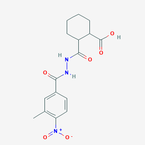 2-[(2-{4-Nitro-3-methylbenzoyl}hydrazino)carbonyl]cyclohexanecarboxylic acid