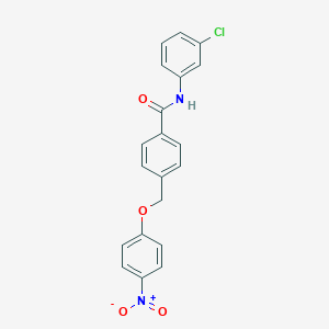 molecular formula C20H15ClN2O4 B454521 N-(3-chlorophenyl)-4-[(4-nitrophenoxy)methyl]benzamide 