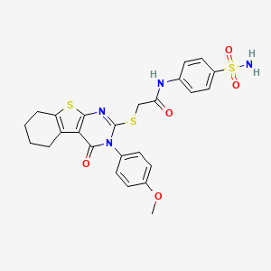 N-[4-(aminosulfonyl)phenyl]-2-{[3-(4-methoxyphenyl)-4-oxo-3,4,5,6,7,8-hexahydro[1]benzothieno[2,3-d]pyrimidin-2-yl]thio}acetamide