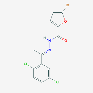 molecular formula C13H9BrCl2N2O2 B454524 5-bromo-N'-[1-(2,5-dichlorophenyl)ethylidene]-2-furohydrazide 