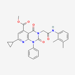 METHYL 7-CYCLOPROPYL-3-{[(2,3-DIMETHYLPHENYL)CARBAMOYL]METHYL}-2,4-DIOXO-1-PHENYL-1H,2H,3H,4H-PYRIDO[2,3-D]PYRIMIDINE-5-CARBOXYLATE