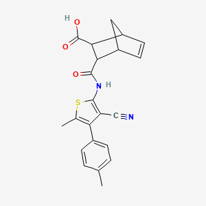 3-({[3-cyano-5-methyl-4-(4-methylphenyl)-2-thienyl]amino}carbonyl)bicyclo[2.2.1]hept-5-ene-2-carboxylic acid