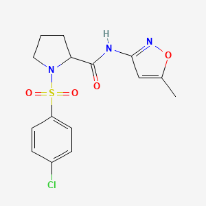 1-(4-CHLOROBENZENESULFONYL)-N-(5-METHYL-1,2-OXAZOL-3-YL)PYRROLIDINE-2-CARBOXAMIDE