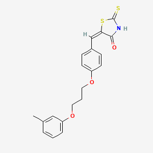 (5E)-5-{4-[3-(3-methylphenoxy)propoxy]benzylidene}-2-thioxo-1,3-thiazolidin-4-one