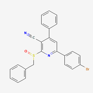 2-(benzylsulfinyl)-6-(4-bromophenyl)-4-phenylnicotinonitrile