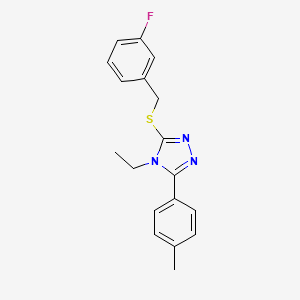 4-ethyl-3-[(3-fluorobenzyl)sulfanyl]-5-(4-methylphenyl)-4H-1,2,4-triazole