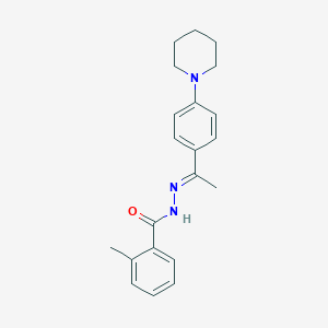 2-methyl-N'-{1-[4-(1-piperidinyl)phenyl]ethylidene}benzohydrazide