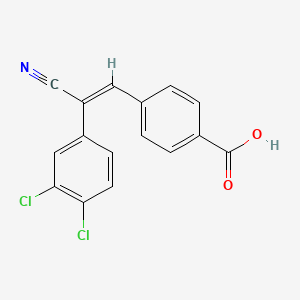 4-[(E)-2-cyano-2-(3,4-dichlorophenyl)ethenyl]benzoic acid