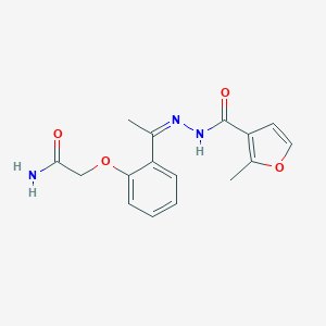 2-{2-[(1Z)-1-{2-[(2-methylfuran-3-yl)carbonyl]hydrazinylidene}ethyl]phenoxy}acetamide