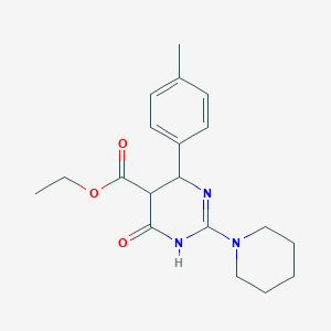 molecular formula C19H25N3O3 B4545374 ETHYL 6-(4-METHYLPHENYL)-4-OXO-2-PIPERIDINO-1,4,5,6-TETRAHYDRO-5-PYRIMIDINECARBOXYLATE 