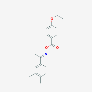 molecular formula C20H23NO3 B454538 1-(3,4-dimethylphenyl)ethanone O-(4-isopropoxybenzoyl)oxime 