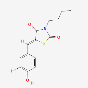 3-butyl-5-(4-hydroxy-3-iodobenzylidene)-1,3-thiazolidine-2,4-dione