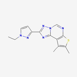 2-(1-ethyl-1H-pyrazol-3-yl)-8,9-dimethylthieno[3,2-e][1,2,4]triazolo[1,5-c]pyrimidine